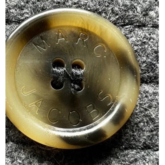 MARC JACOBS Womens Gray Double Breast Peacoat Size M 100% Wool - Picture 9 of 12